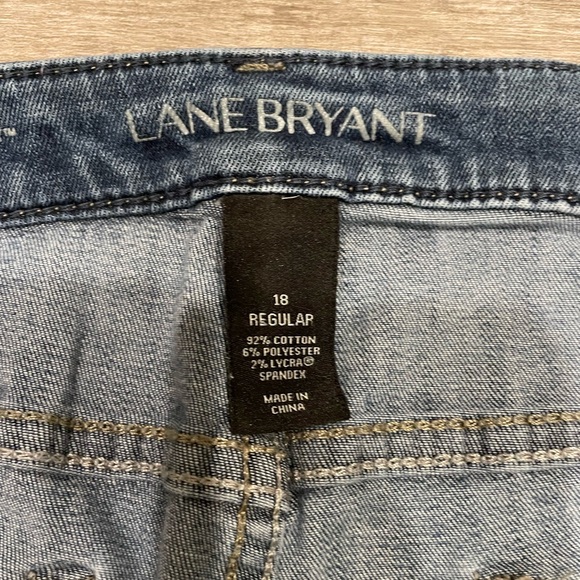 Lane bryant genius fit straight leg medium wash Stretch denim jeans size 18 Reg - Picture 5 of 12